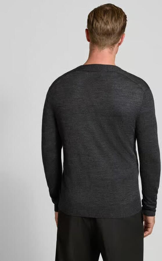Jake*s Studio Men Regular fit gebreid jack van pure wol - Foto 3