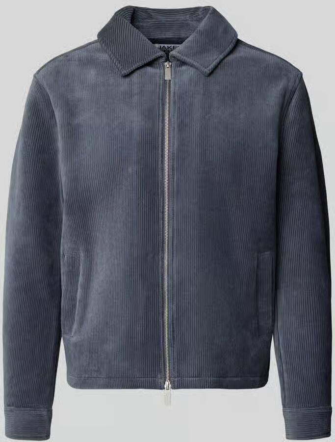 Jake*s Studio Men Regular fit overshirt van katoenmix met viscose model 'DALE'