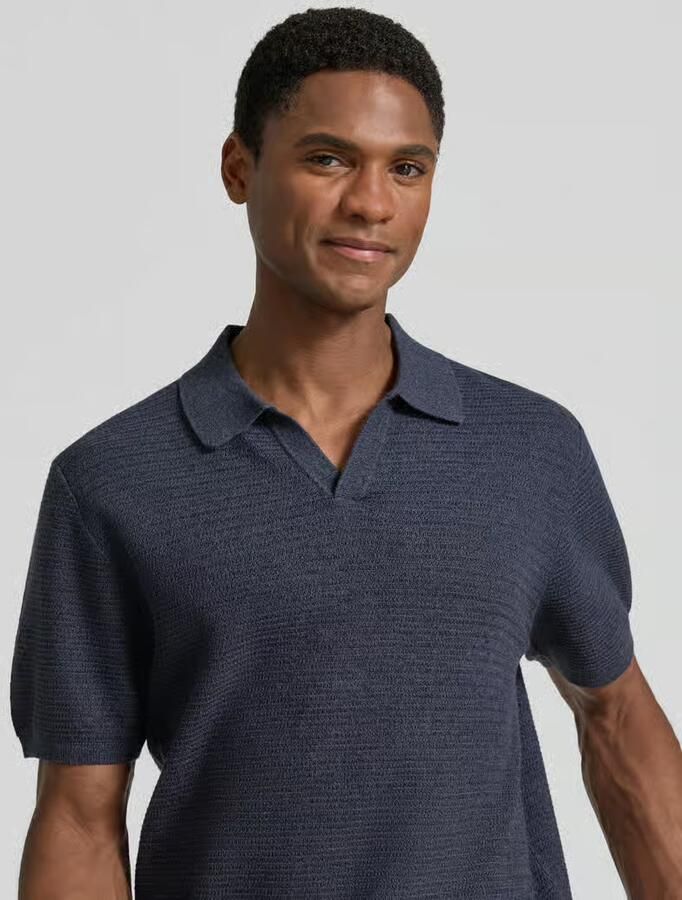 Jake*s Studio Men regular fit poloshirt in brei-look - Foto 3