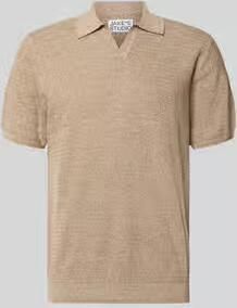 Jake*s Studio Men regular fit poloshirt in brei-look