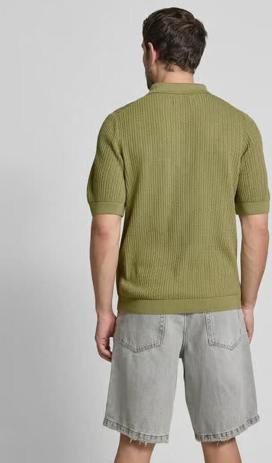 Jake*s Studio Men Regular fit poloshirt met kabelpatroon