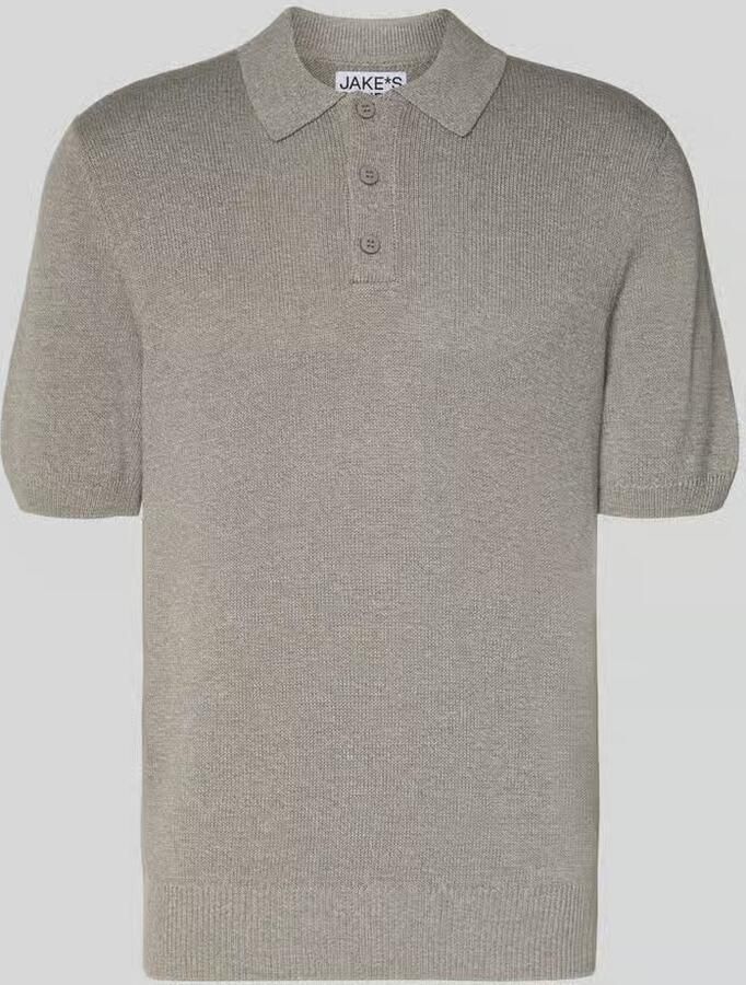 Jake*s Studio Men regular fit poloshirt van katoen-linnenmix