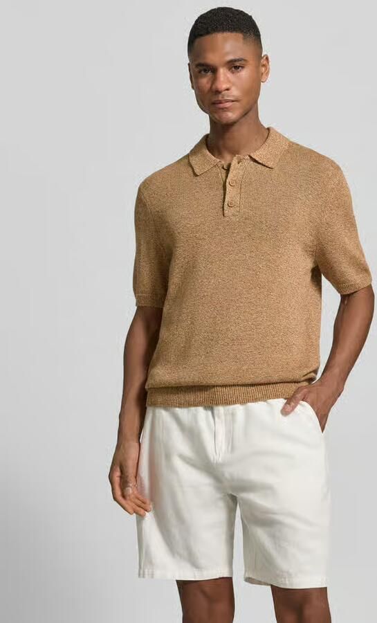Jake*s Studio Men regular fit poloshirt van katoen-linnenmix - Foto 4