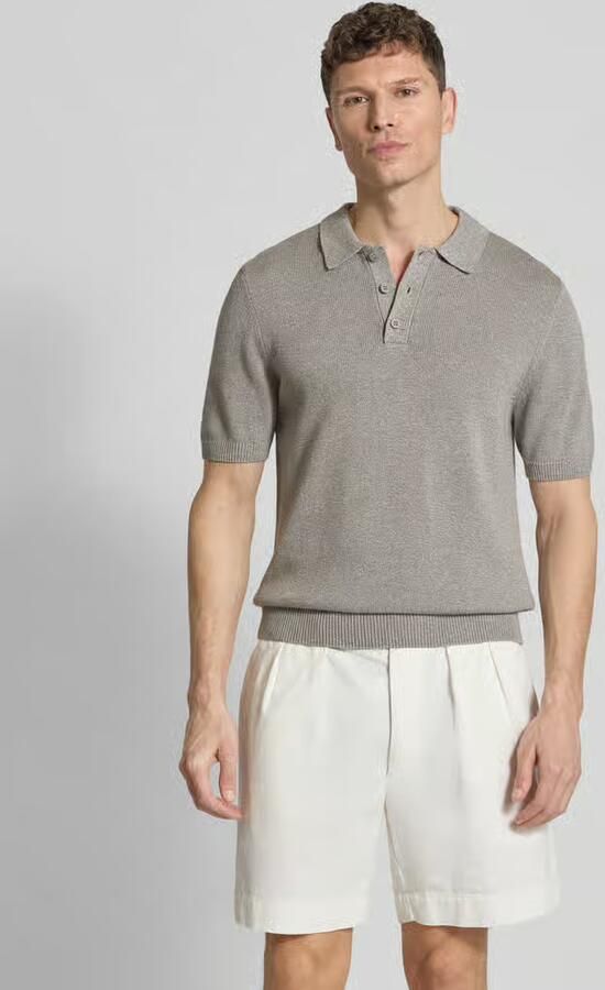 Jake*s Studio Men regular fit poloshirt van katoen-linnenmix - Foto 3
