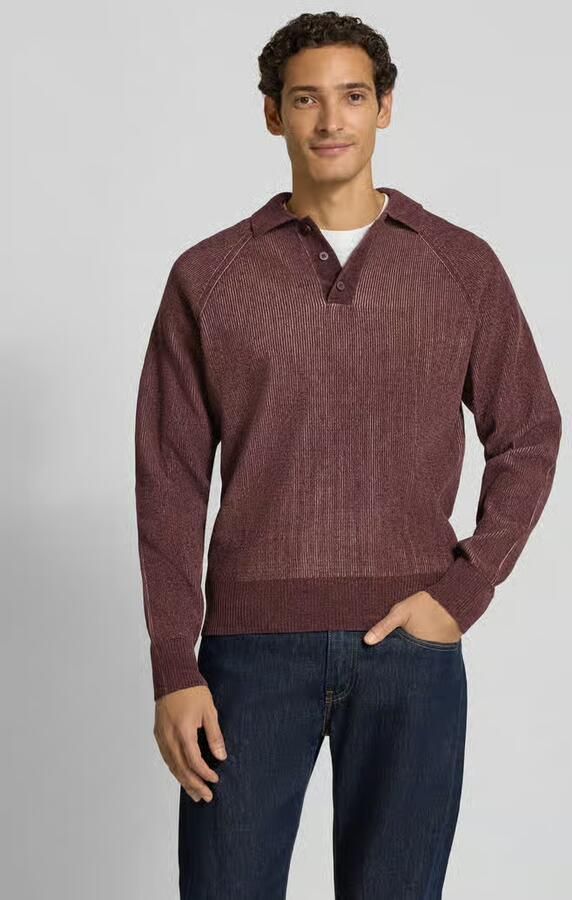 Jake*s Studio Men Regular fit pullover met polokraag - Foto 2