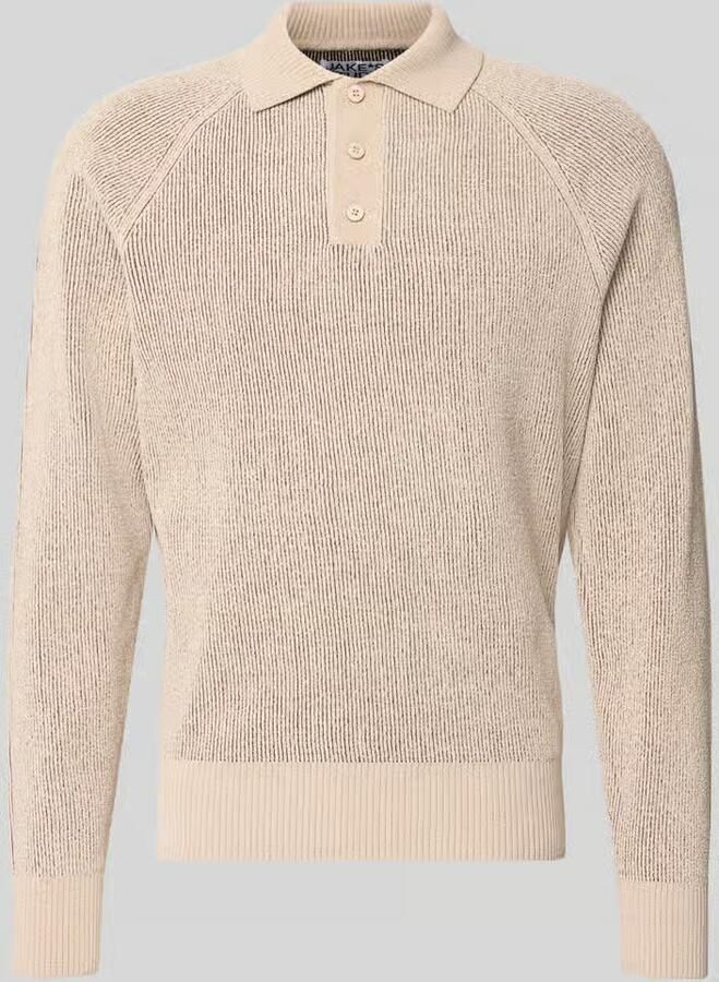 Jake*s Studio Men Regular fit pullover met polokraag