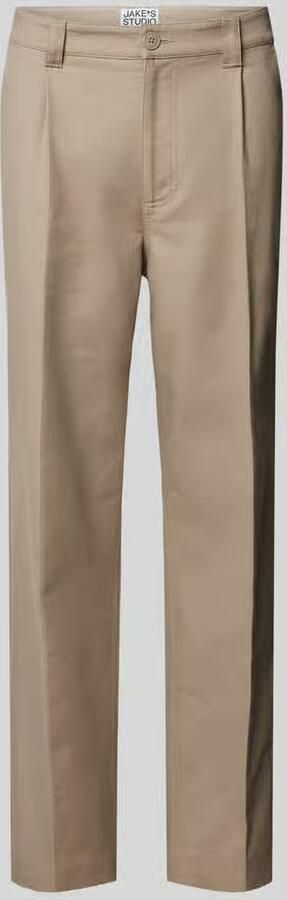 Jake*s Studio Men Regular fit stoffen broek van katoenmix met persplooien - Foto 4
