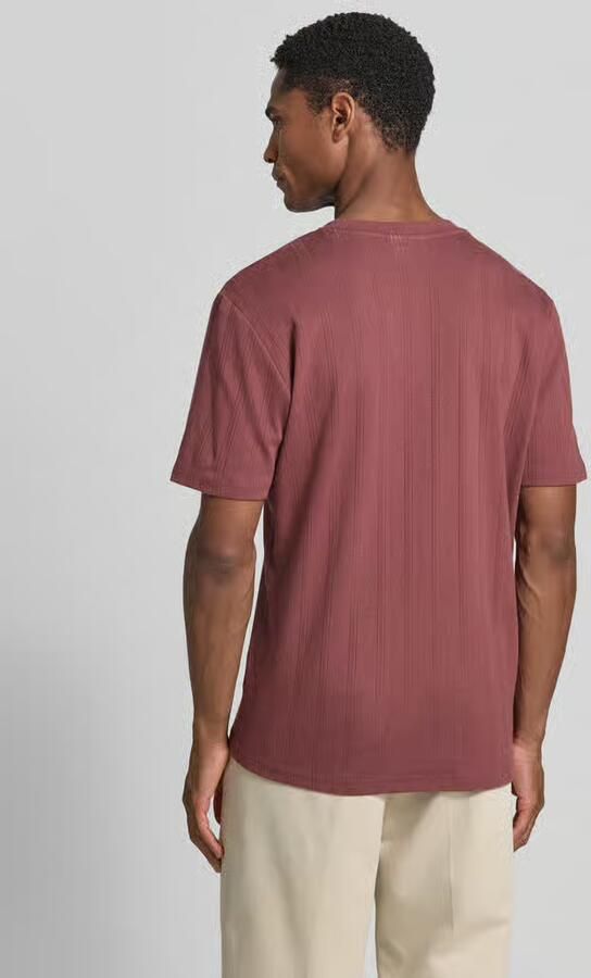 Jake*s Studio Men regular fit T-shirt met all-over gaatjesmotief stitching - Foto 2