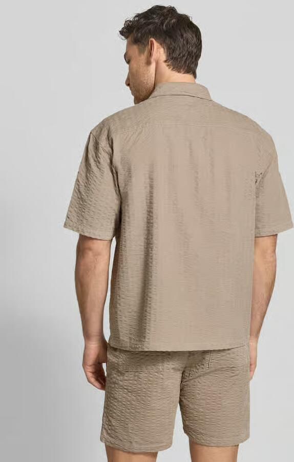 Jake*s Studio Men Regular fit vrijetijdsoverhemd met structuurpatroon - Foto 3
