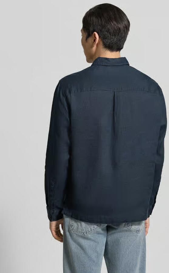 Jake*s Studio Men regular fit vrijetijdsoverhemd van linnen met kentkraag - Foto 2