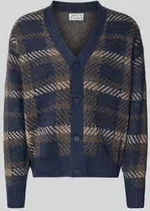 Jake*s Studio Men relaxed fit gebreid jack met all-over motief model 'MARIAN'