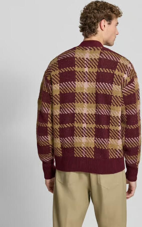 Jake*s Studio Men relaxed fit gebreid jack met all-over motief model 'MARIAN' - Foto 2