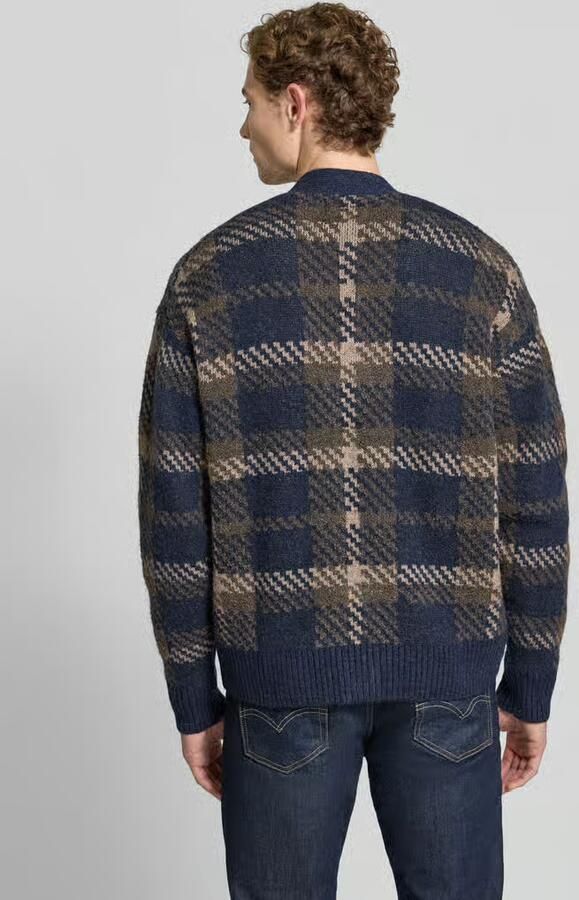 Jake*s Studio Men relaxed fit gebreid jack met all-over motief model 'MARIAN' - Foto 2