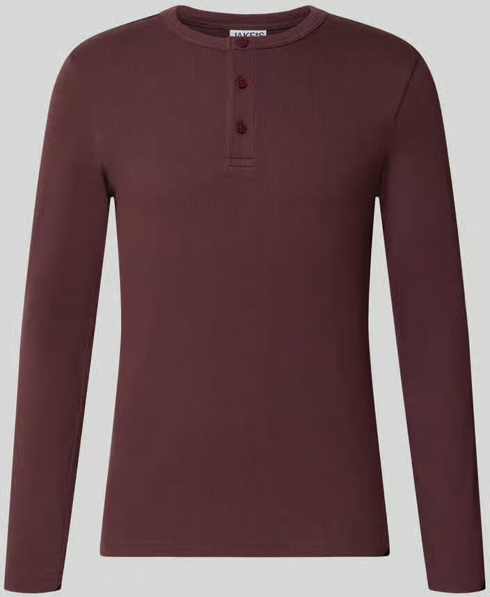 Jake*s Studio Men relaxed fit shirt met lange mouwen van katoenmix model 'MORRIS'