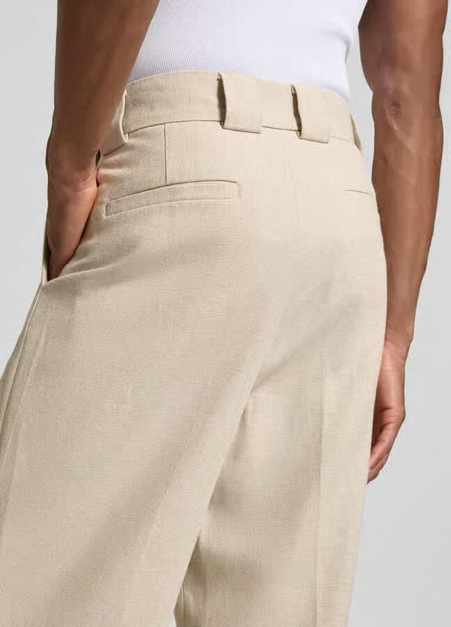 JAKE*S STUDIO MEN Relaxed fit stoffen broek met riemlussen