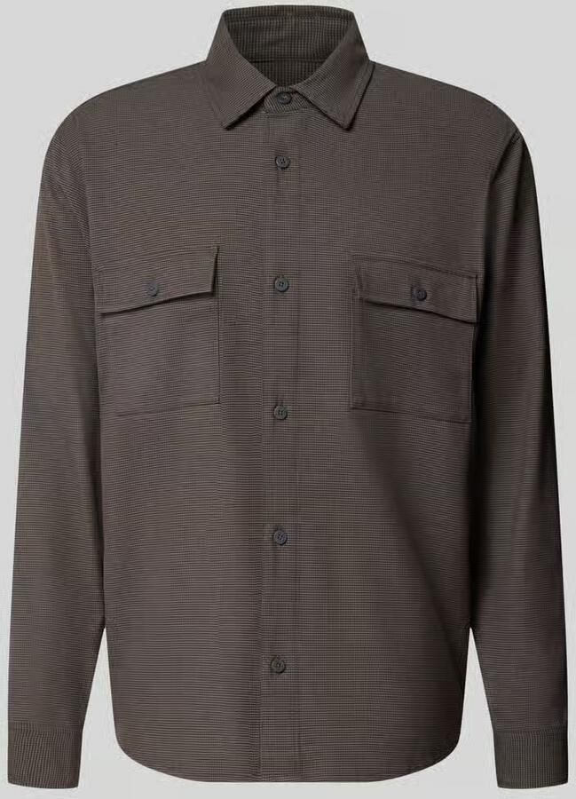 Jake*s Studio Men relaxed fit vrijetijdsoverhemd met viscose model 'LUKA'
