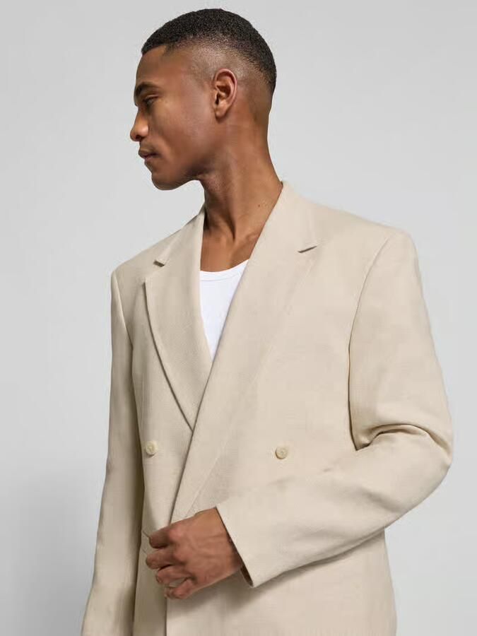 JAKE*S STUDIO MEN Slim fit colbert met linnen - Foto 2