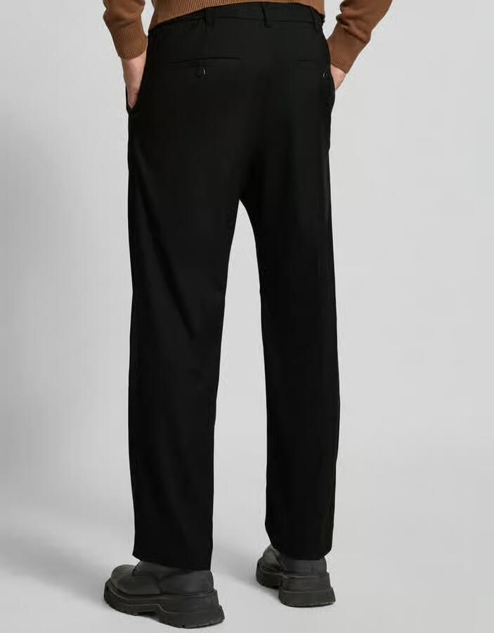 Jake*s Studio Men Stoffen broek met Franse steekzakken