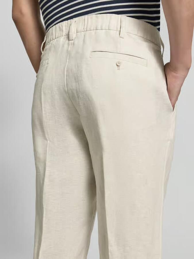 Jake*s Studio Men straight fit linnen broek met persplooien - Foto 2