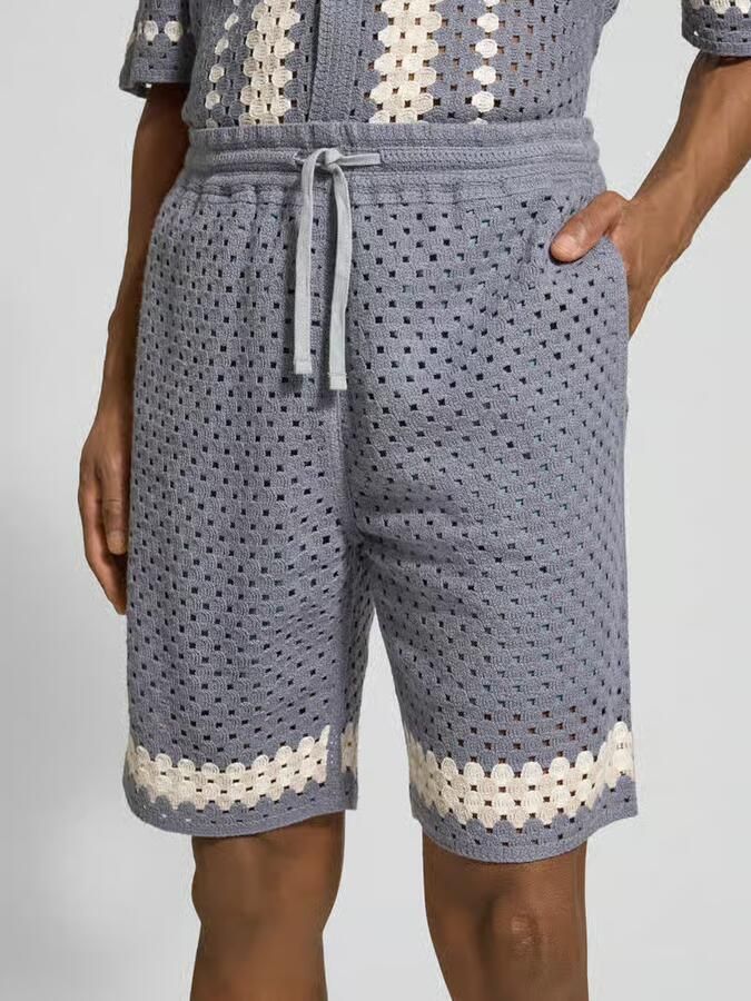 Jake*s Studio Men Straight fit short met gaatjesmotief