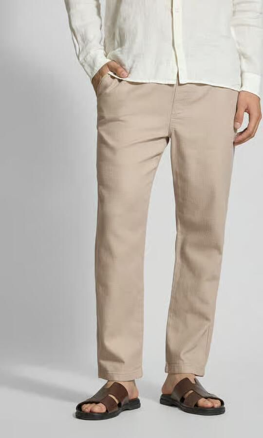 Jake*s Studio Men Straight leg stoffen broek met structuurmotief - Foto 2