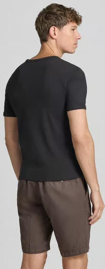 Jake*s Studio Men T-shirt in ribbel-look met ronde halslijn - Foto 3