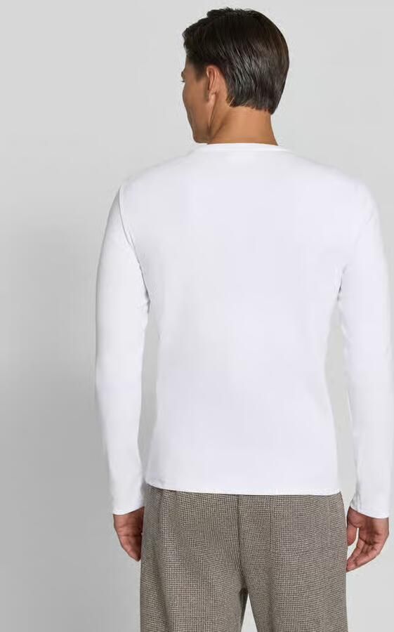 Jake*s Studio Men T-shirt in ribbel-look met ronde halslijn - Foto 2