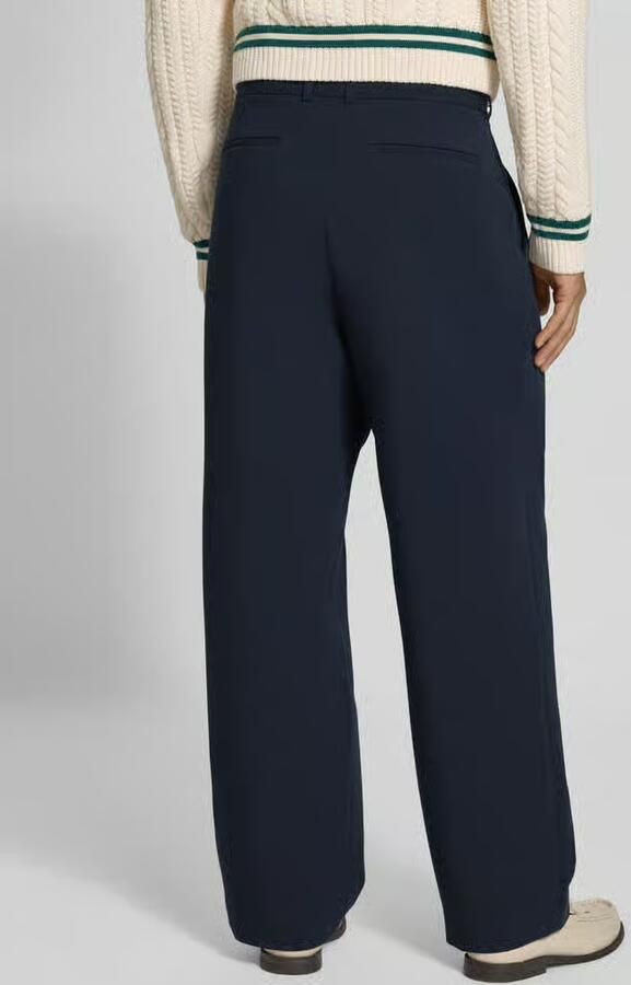 Jake*s Studio Men Wide leg bandplooibroek met viscosemix