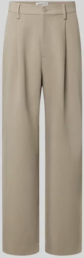 Jake*s Studio Men Wide leg bandplooibroek met viscosemix
