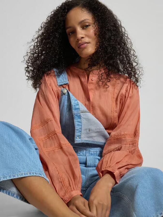 Jake*s Studio Woman barrel fit tuinbroek met verstelbare bandjes