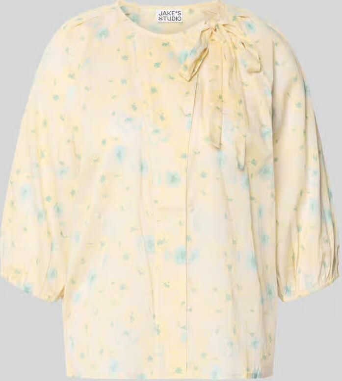 Jake*s Studio Woman Blouse met ronde hals en strikdetail - Foto 3