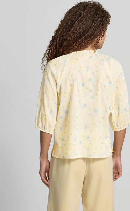 Jake*s Studio Woman Blouse met ronde hals en strikdetail