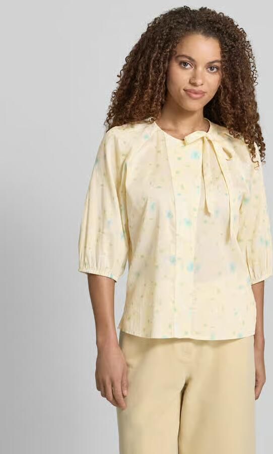 Jake*s Studio Woman Blouse met ronde hals en strikdetail - Foto 4