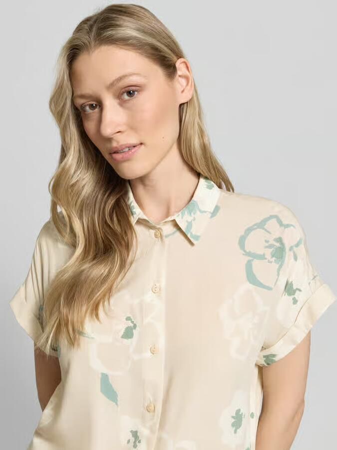 Jake*s Studio Woman Blouse van viscose met gefixeerde mouwomslag
