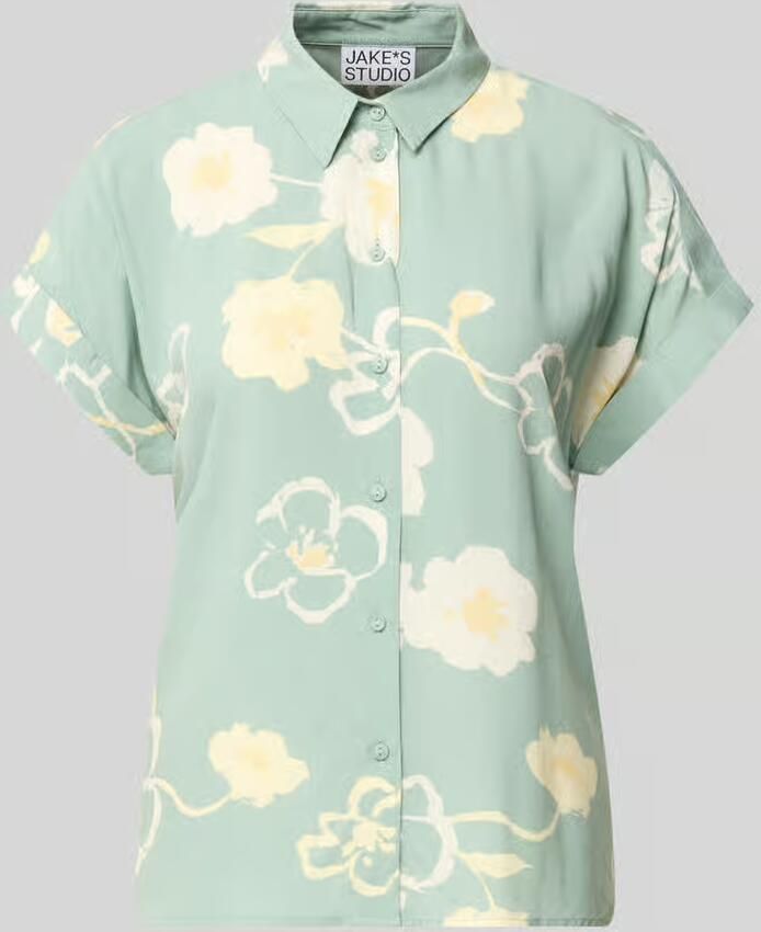 Jake*s Studio Woman Blouse van viscose met gefixeerde mouwomslag - Foto 2