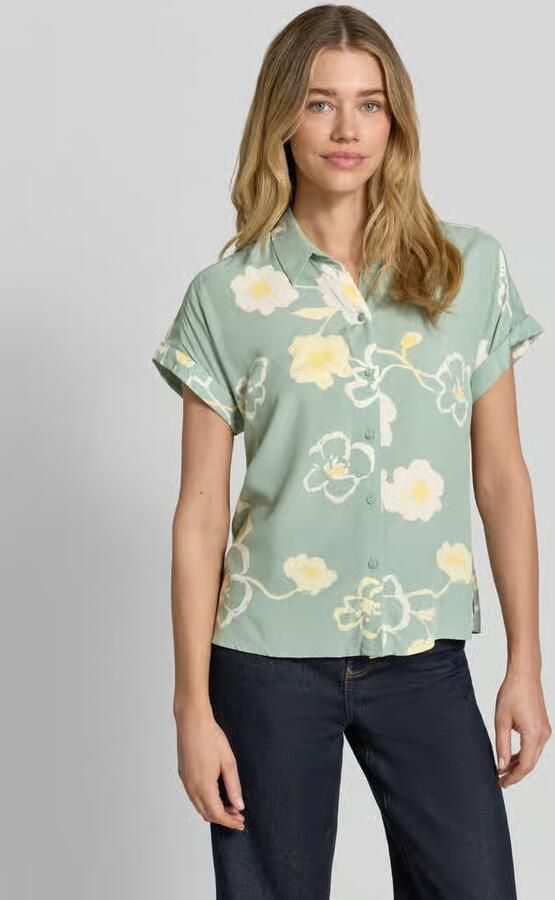 Jake*s Studio Woman Blouse van viscose met gefixeerde mouwomslag - Foto 2