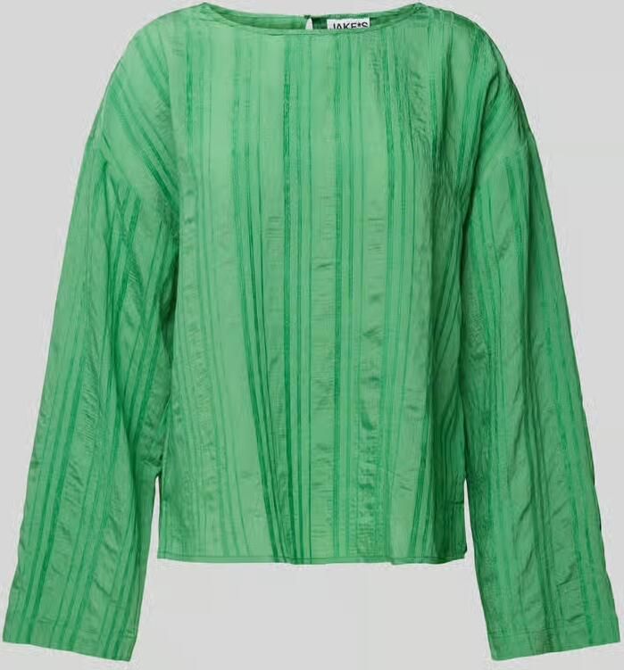Jake*s Studio Woman Blouseshirt van viscosemix met ronde hals - Foto 2