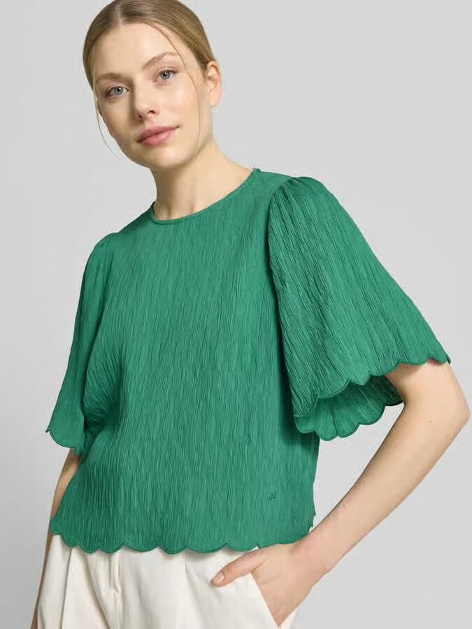 Jake*s Studio Woman Blouseshirt van viscosemix met structuurpatroon