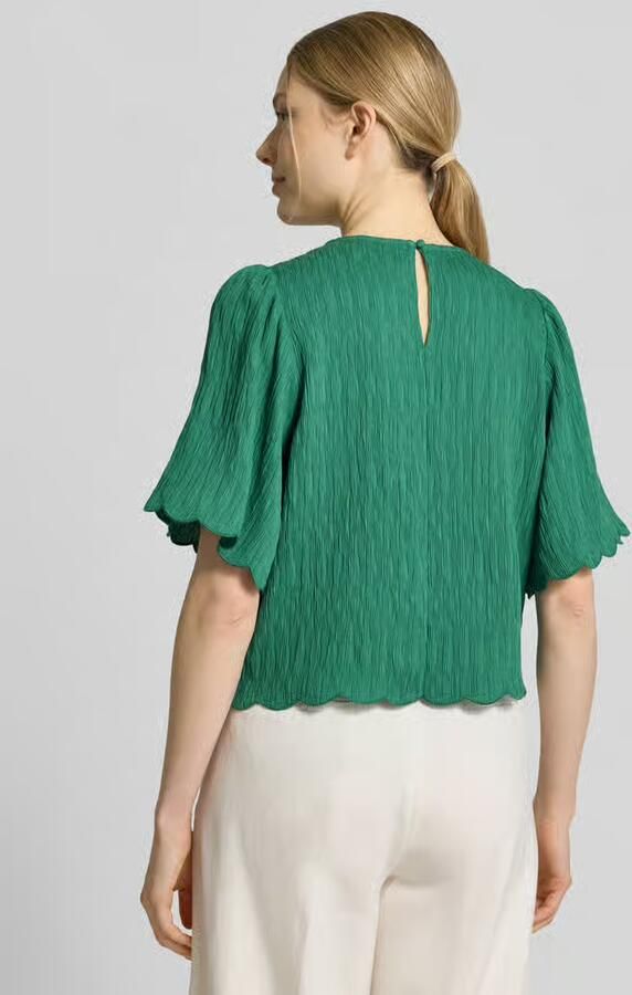 Jake*s Studio Woman Blouseshirt van viscosemix met structuurpatroon