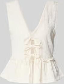 Jake*s Studio Woman Blousetop met vetersluiting en peplum