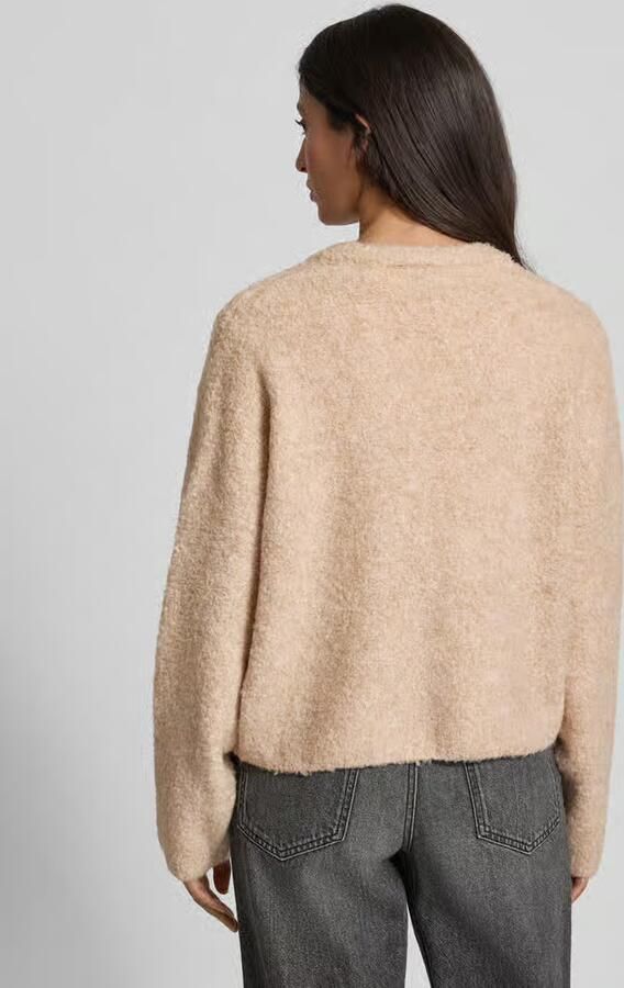 JAKE*S STUDIO WOMAN Gebreid jack in bouclélook met V-hals