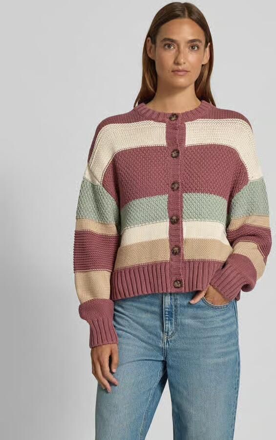 JAKE*S STUDIO WOMAN Gebreid jack met ribboorden - Foto 2