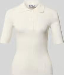 Jake*s Studio Woman Gebreid shirt met 1 2-mouw en polokraag