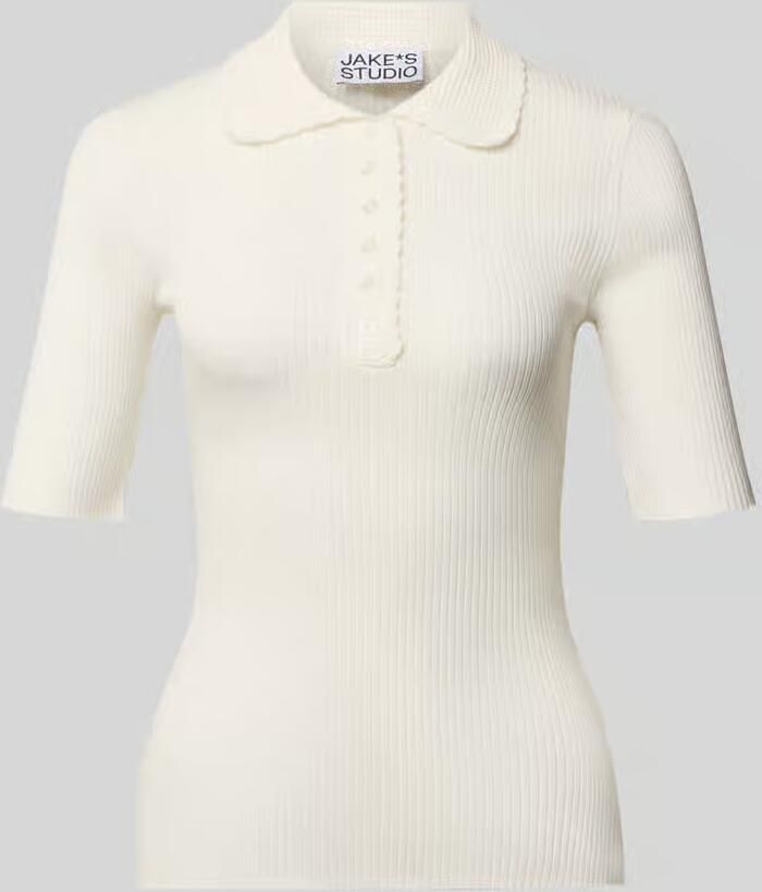Jake*s Studio Woman Gebreid shirt met 1 2-mouw en polokraag - Foto 2