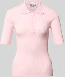 Jake*s Studio Woman Gebreid shirt met 1 2-mouw en polokraag