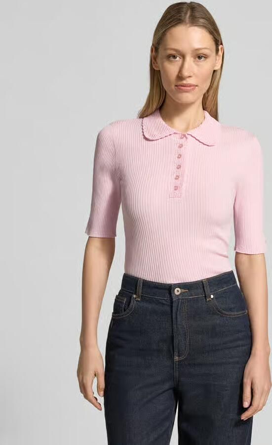 Jake*s Studio Woman Gebreid shirt met 1 2-mouw en polokraag - Foto 2