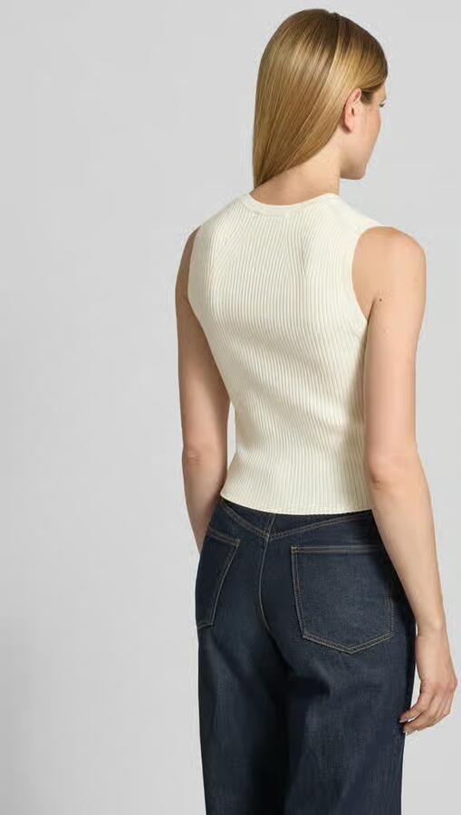 Jake*s Studio Woman Gebreide bodywarmer van viscosemix met V-hals - Foto 3