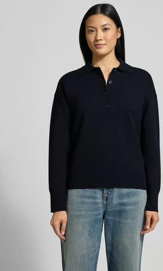 Jake*s Studio Woman Gebreide pullover met Polokraag en Borstzak - Foto 3
