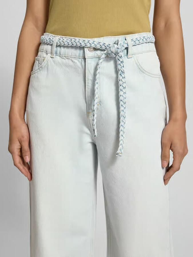 Jake*s Studio Woman jeans met riem in vlechtlook