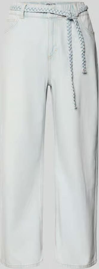 Jake*s Studio Woman jeans met riem in vlechtlook - Foto 2